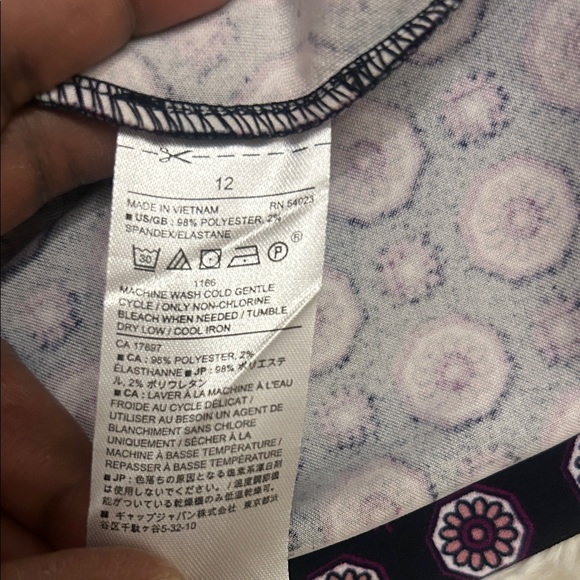 Banana Republic Navy Dress with Pink Medallion Print - Picture 11 of 11